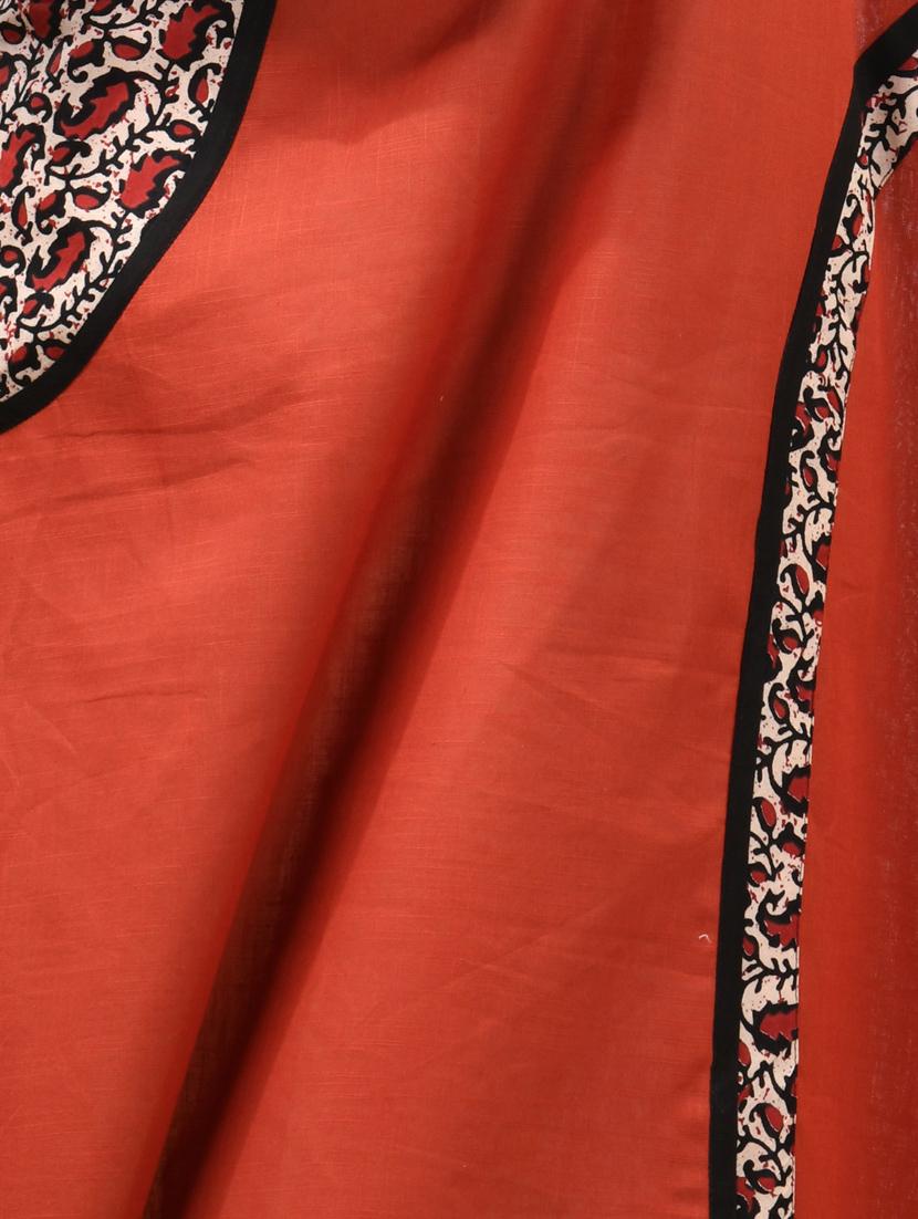 women red three quarter sleeves a-line kurta - 21081776 - Standard Image - 5