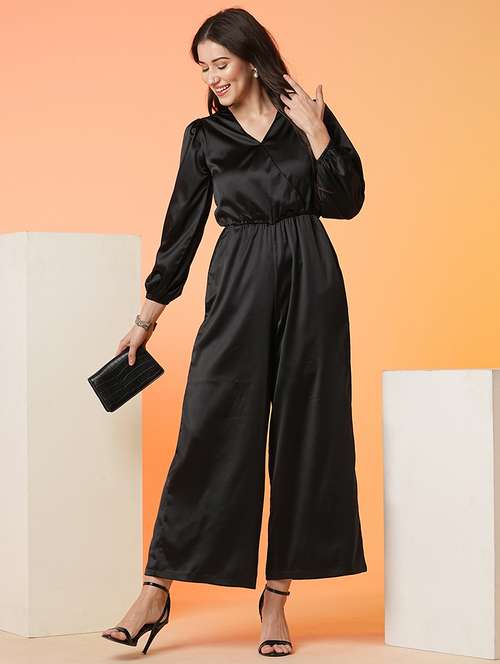women solid color full leg jumpsuit - 21081830 - Standard Image - 0