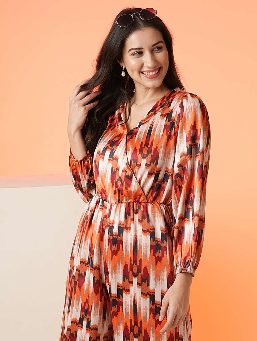 women abstract printed full leg jumpsuit - 21081836 -  Standard Image - 3