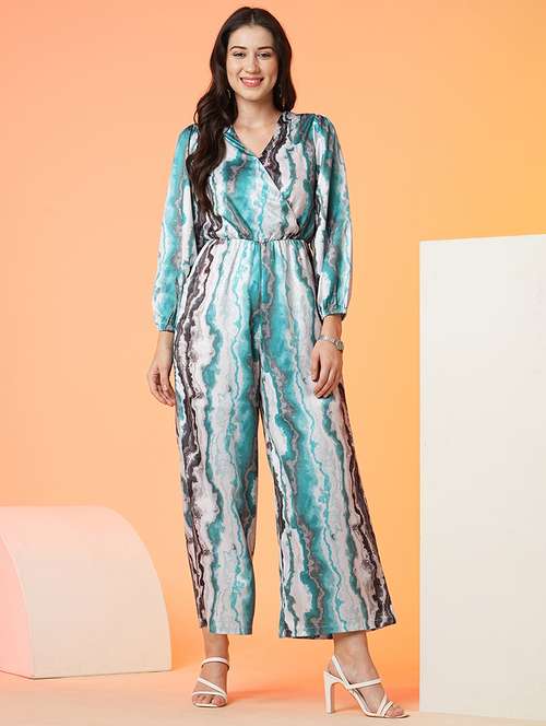 women abstract printed full leg jumpsuit - 21081837 -  Standard Image - 0