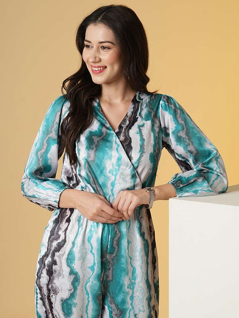 women abstract printed full leg jumpsuit - 21081837 -  Standard Image - 3