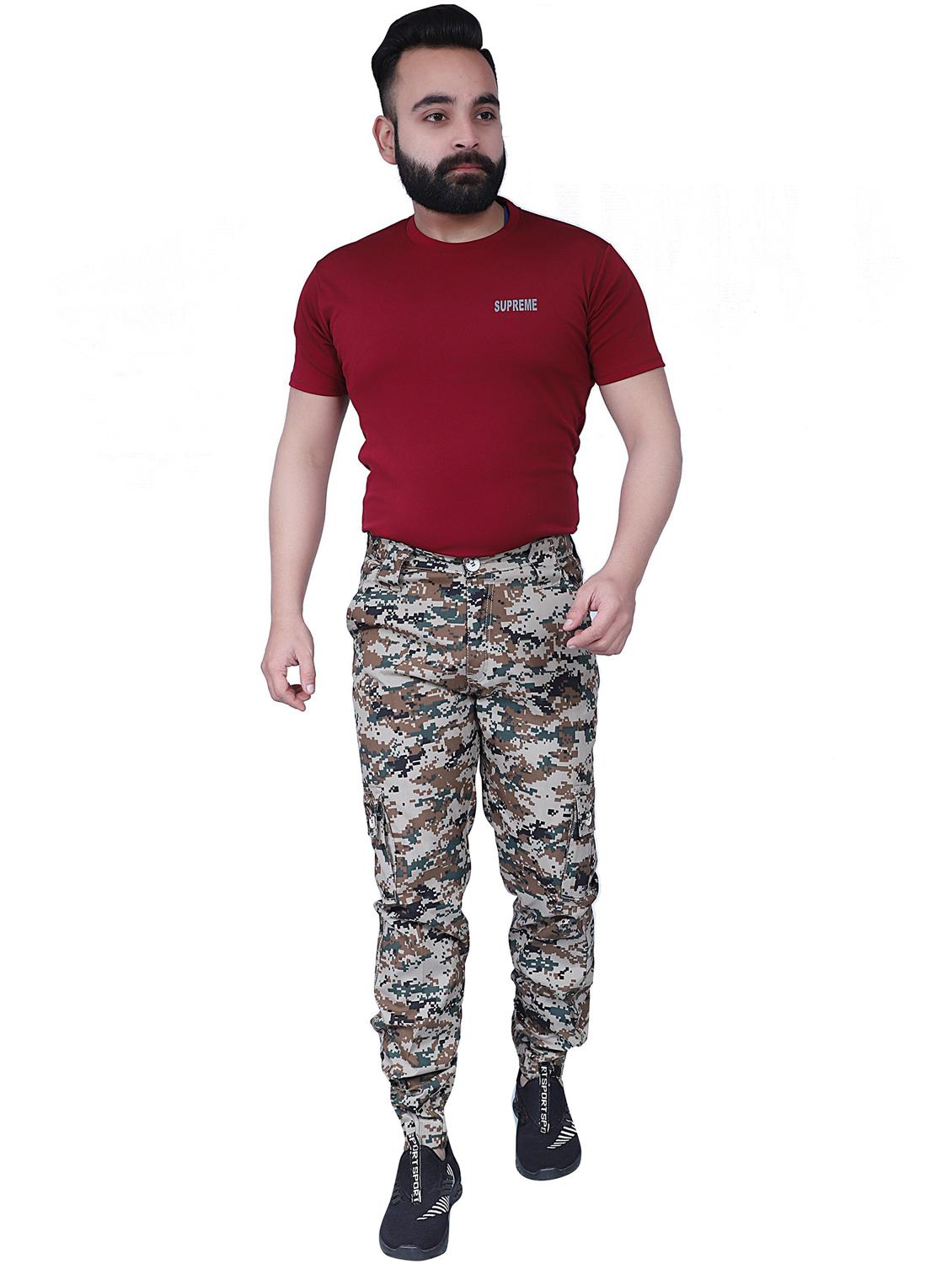 men mid-rise camouflage casual trouser - 21081971 - Standard Image - 3