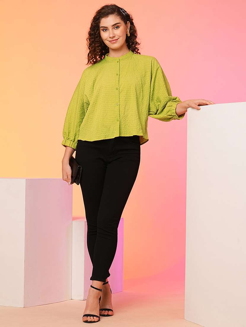 lime polyester regular top - 21082098 -  Standard Image - 3