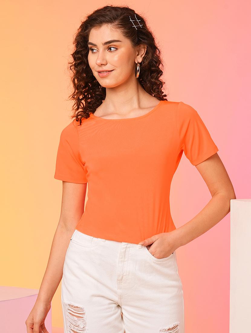 women solid color backless top - 21082099 - Zoom Image - 0