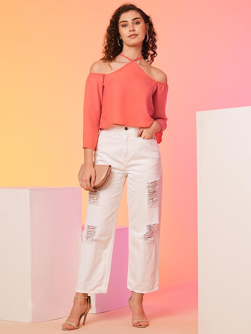 women halter neck regular top - 21082107 - Standard Image - 3