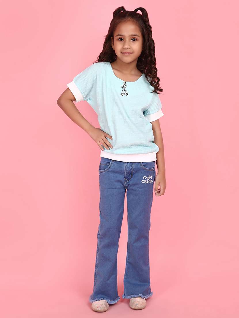 girls light blue cotton top - 21082419 -  Standard Image - 5