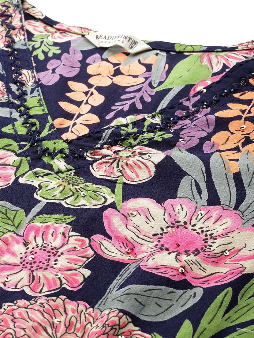 women three quarter sleeve kurta salwar with dupatta set - 21082608 -  Standard Image - 5