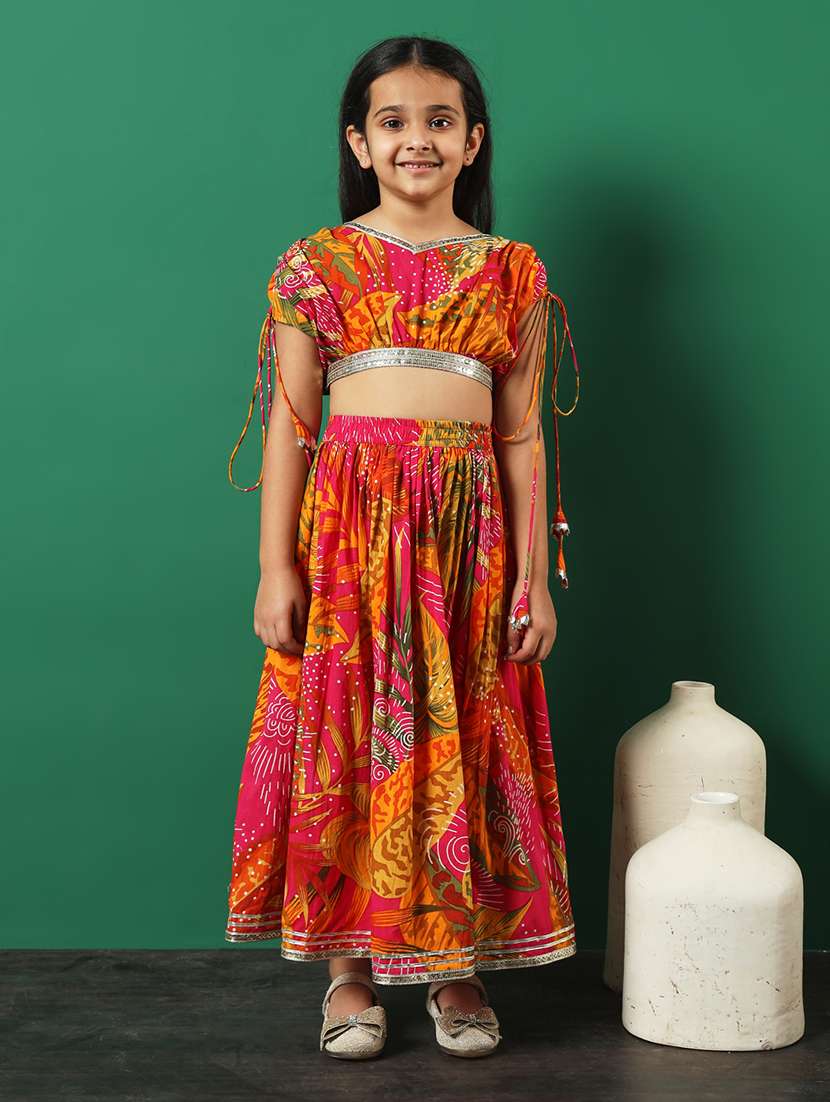 multi cotton lehenga choli