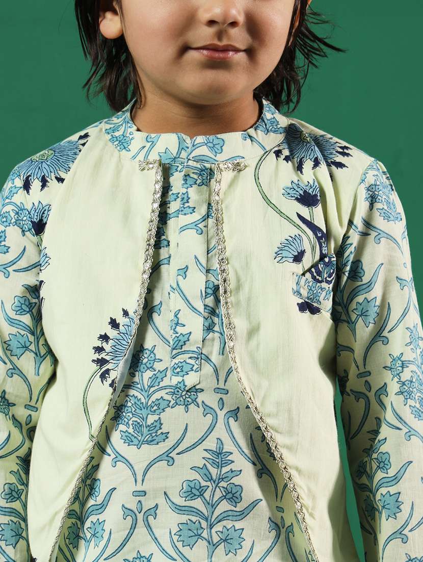 cream coated kurta set - 21083082 - Standard Image - 5