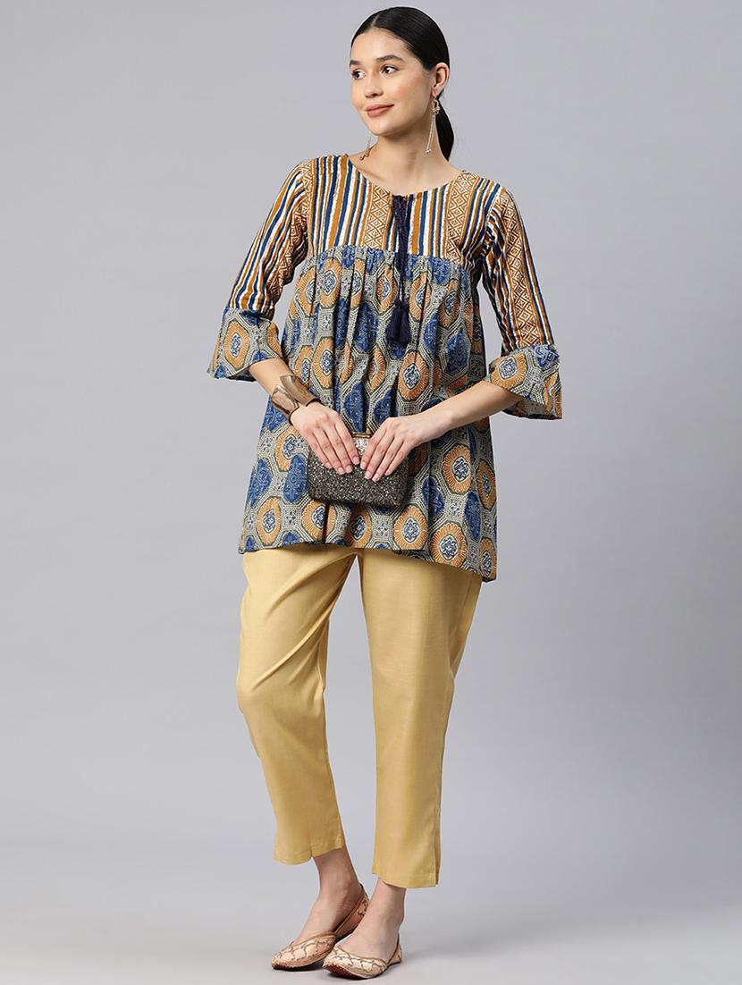 women multi coloured printed a-line tunic - 21083470 - Standard Image - 3