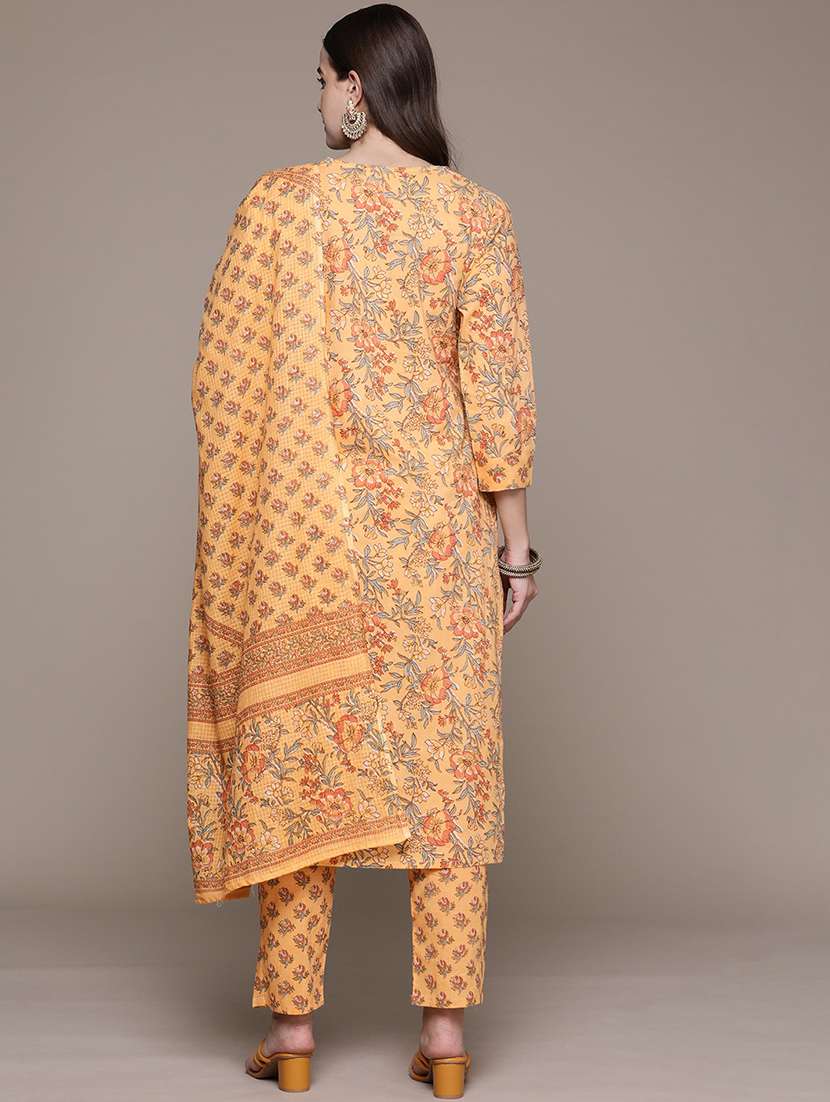 women mellow yellow round neck suit set - 21087707 -  Standard Image - 3