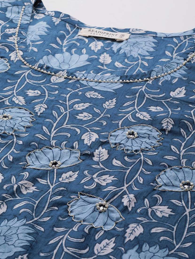 women three quarter sleeve kurta pant with dupatta set - 21087721 -  Standard Image - 5