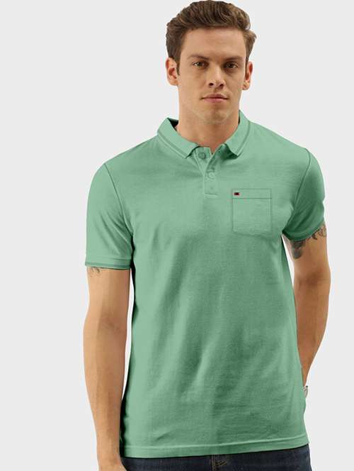 men solid short sleeve polo t-shirt - 21092348 -  Standard Image - 0