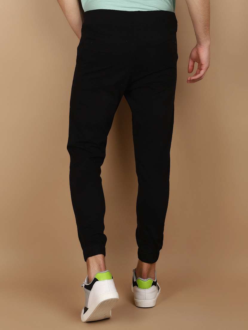 men solid mid rise jogger - 21092589 -  Standard Image - 3
