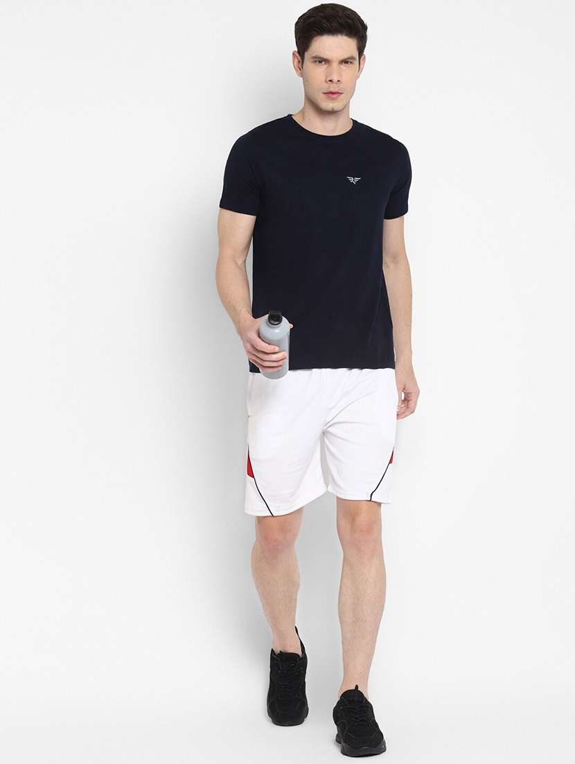 navy blue cotton plain tshirt - 21093693 -  Standard Image - 3