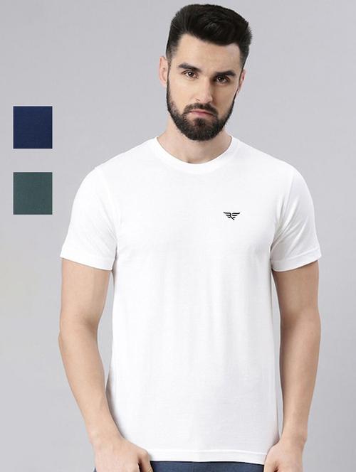 pack of 3 solid multi coloured t-shirt - 21093697 - Standard Image - 0