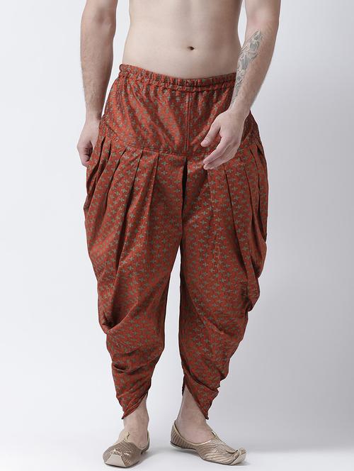 men mid rise printed dhoti - 21093974 - Standard Image - 0