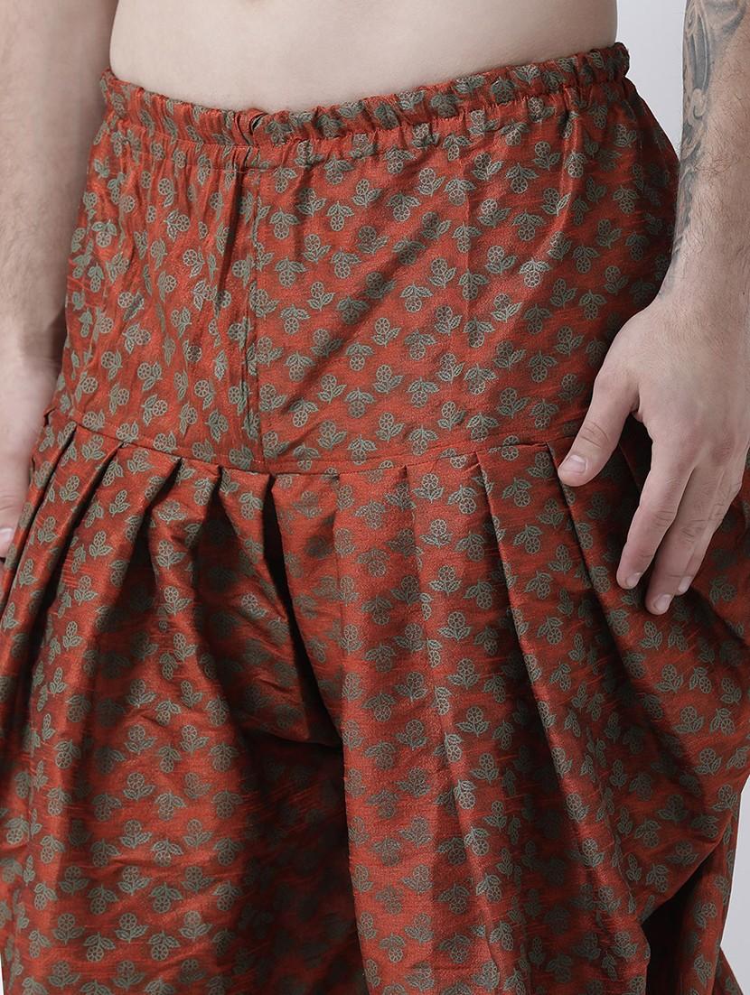 men mid rise printed dhoti - 21093975 - Standard Image - 3