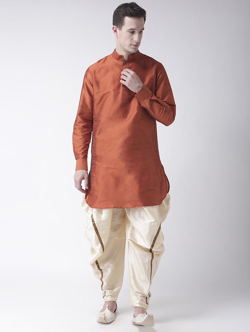 men long sleeve dhoti kurta set - 21093997 -  Zoom Image - 0