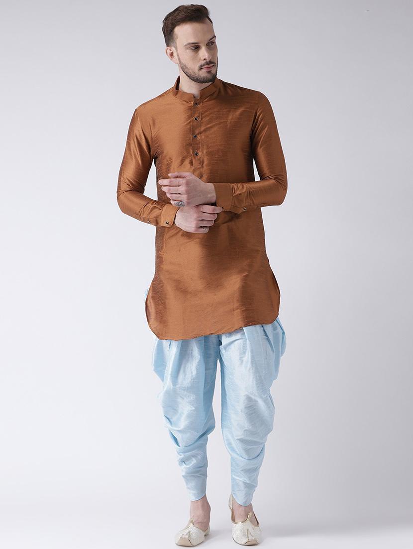 men long sleeve dhoti kurta set - 21094040 - Zoom Image - 0