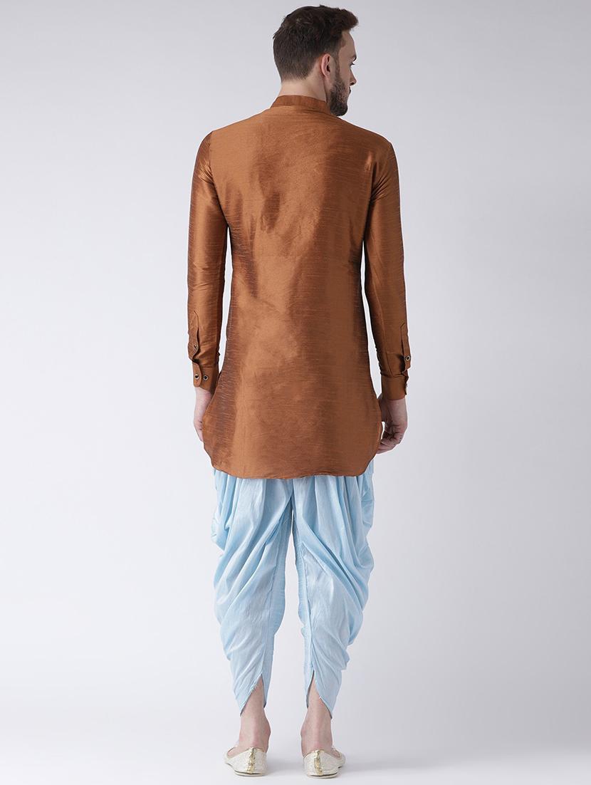 men long sleeve dhoti kurta set - 21094040 - Standard Image - 3