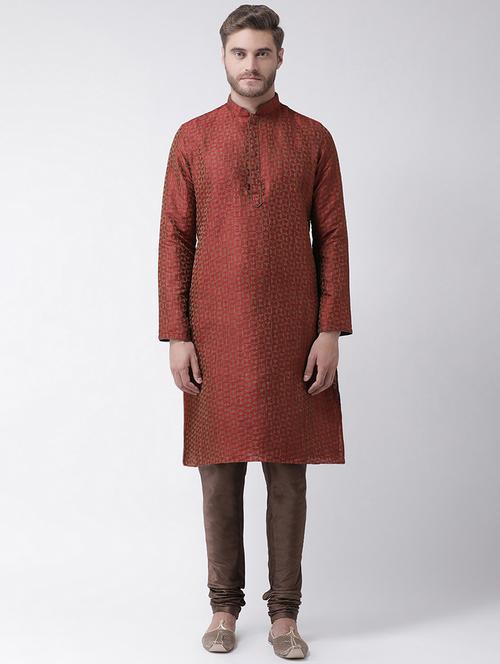 men self designed kurta churidar set - 21096707 - Standard Image - 0