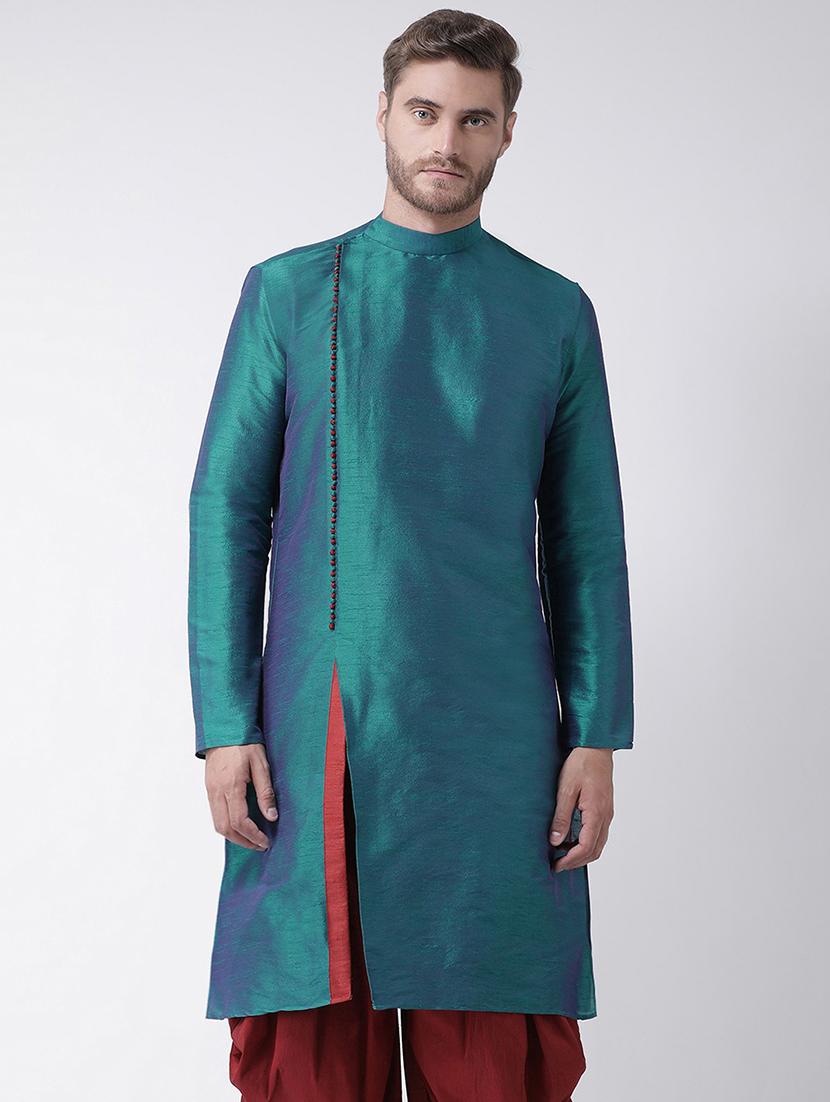 men kurta with dhoti ethnic wear set - 21096732 - Standard Image - 3
