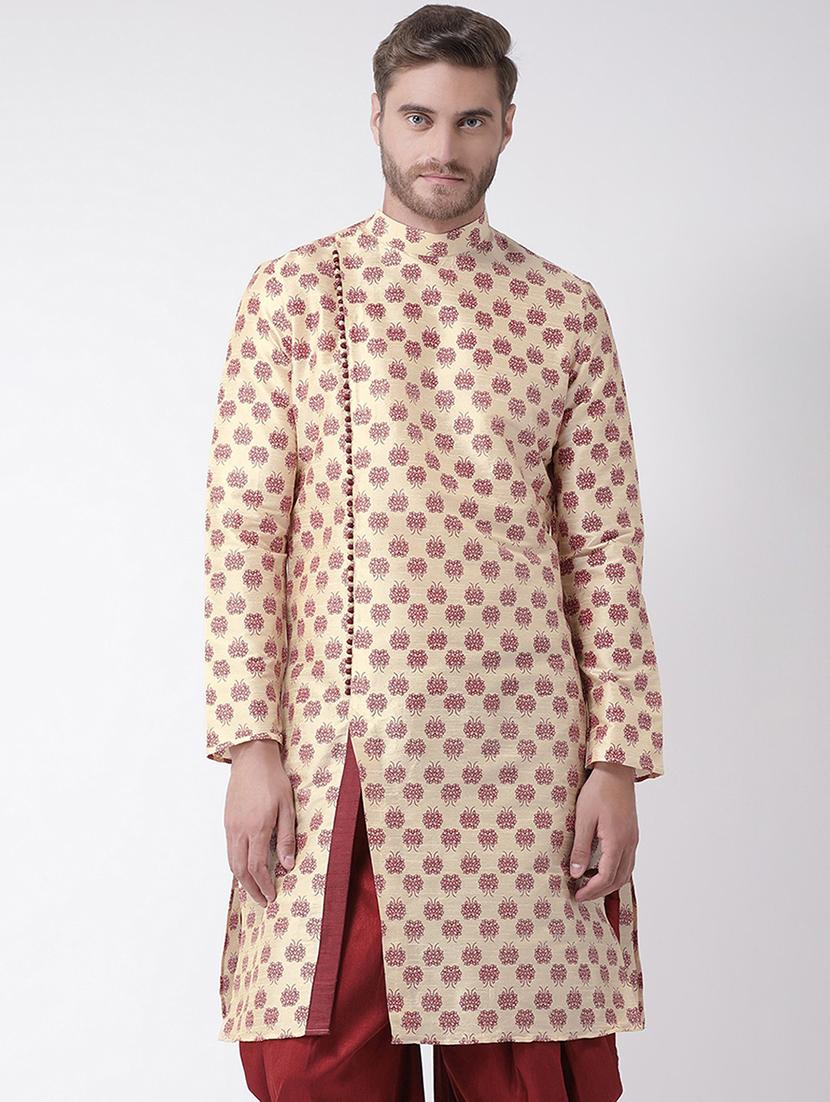 men kurta with dhoti ethnic wear set - 21096738 - Standard Image - 3