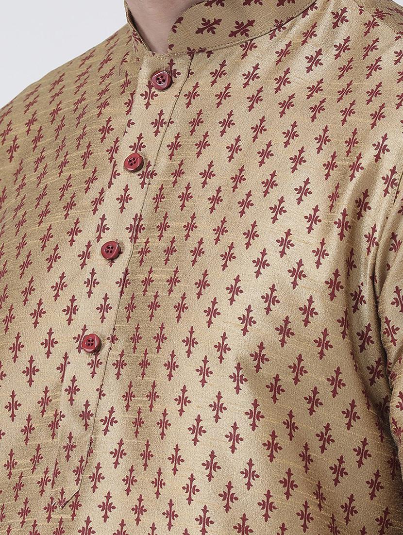 men kurta with churidar ethnic wear set - 21096772 - Standard Image - 3