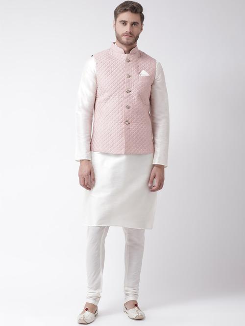 men kurta with churidar ethnic wear set - 21097290 - Standard Image - 0