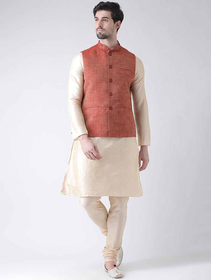 men kurta with churidar ethnic wear set - 21097298 - Zoom Image - 0