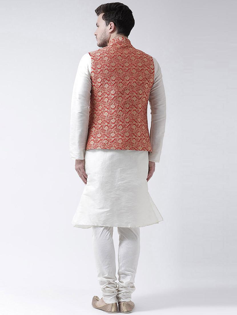 men kurta with churidar ethnic wear set - 21097441 - Standard Image - 3