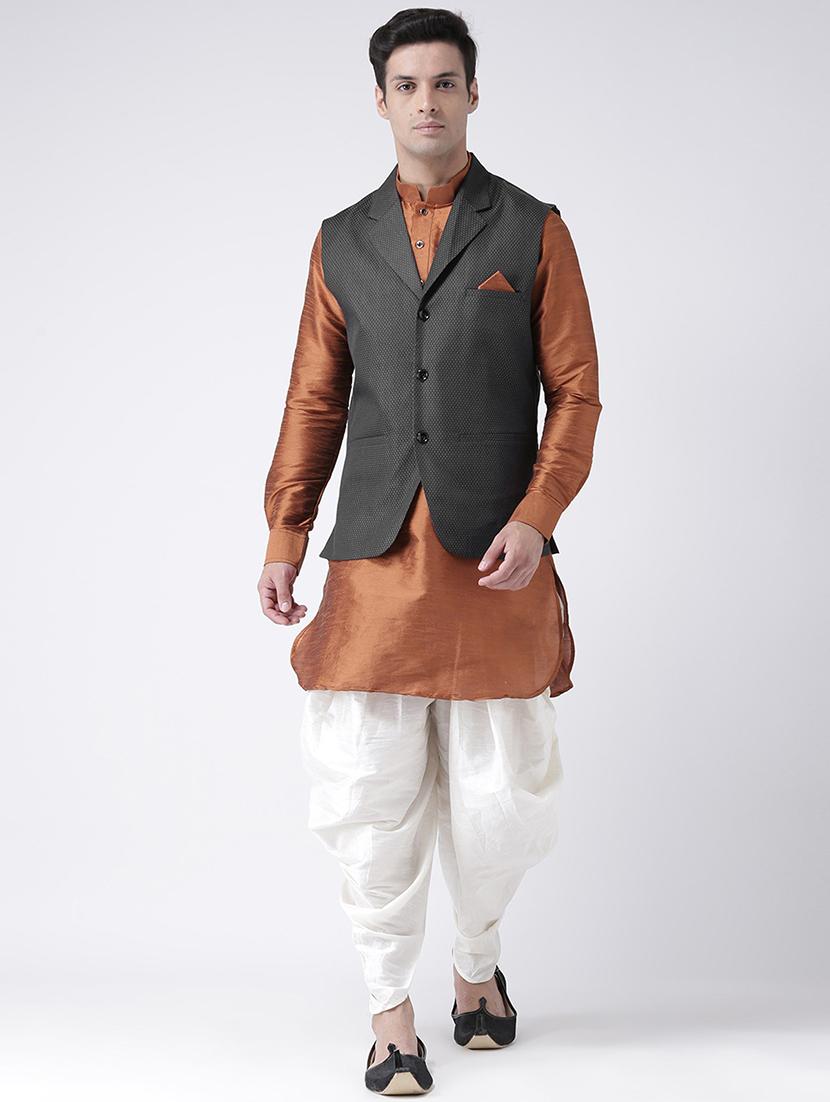 men dhoti kurta ethnic wear set - 21097641 - Zoom Image - 0
