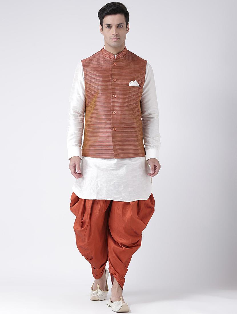 men mandarin neck kurta bottom with jacket - 21097664 - Zoom Image - 0