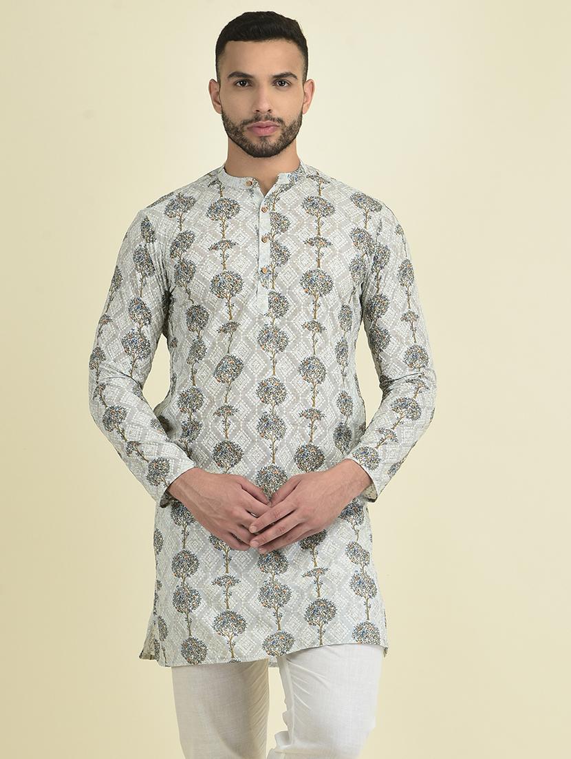 men printed regular short kurta - 21098448 - Zoom Image - 0
