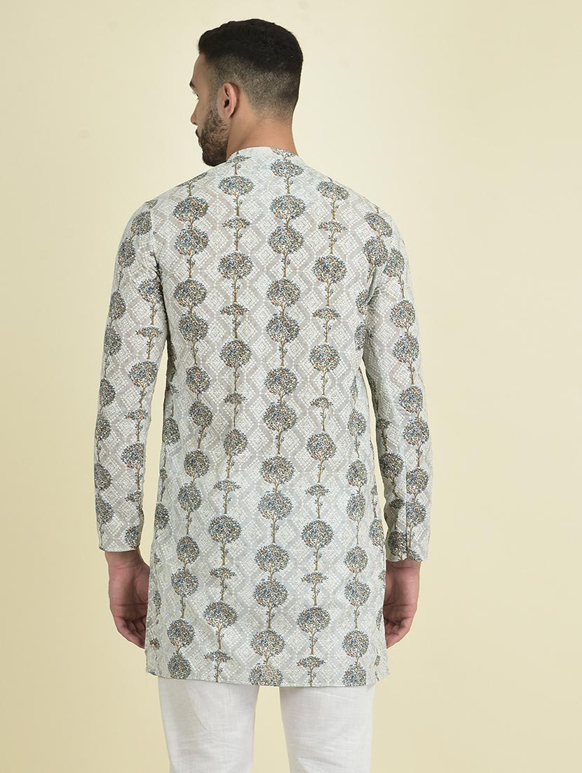 men printed regular short kurta - 21098448 - Standard Image - 3