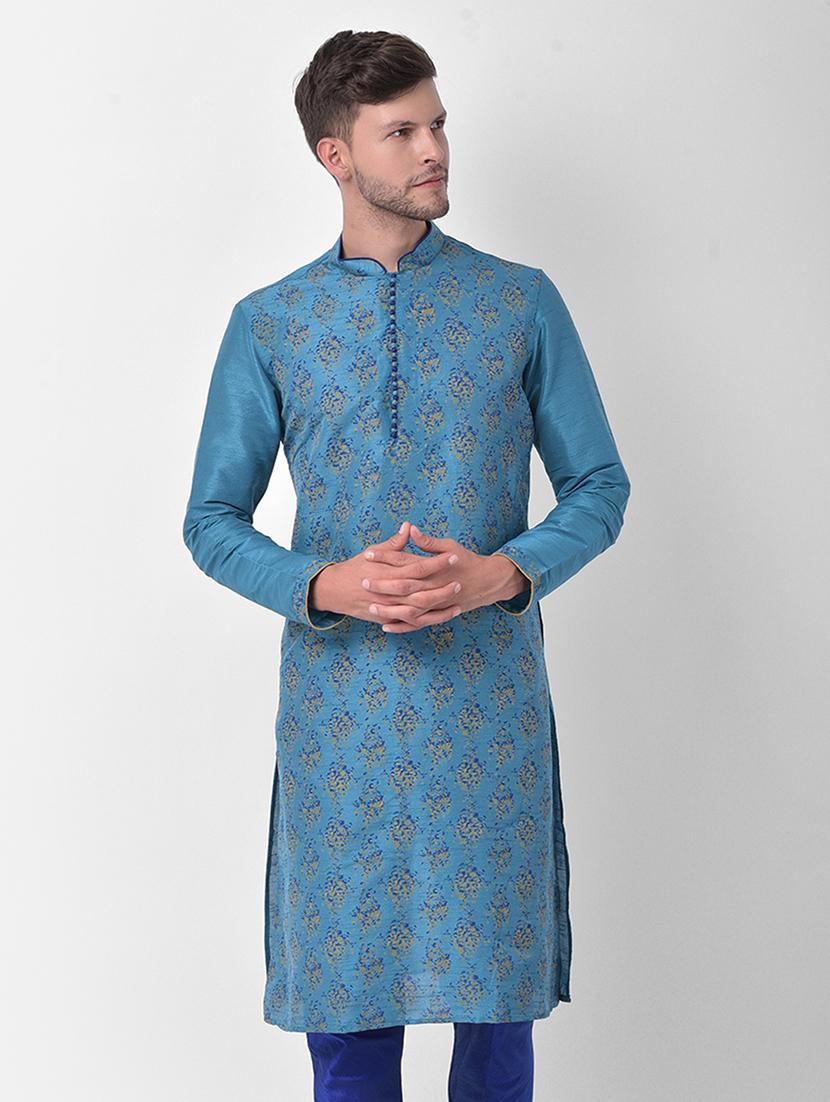 men printed regular fit long kurta - 21098479 - Zoom Image - 0