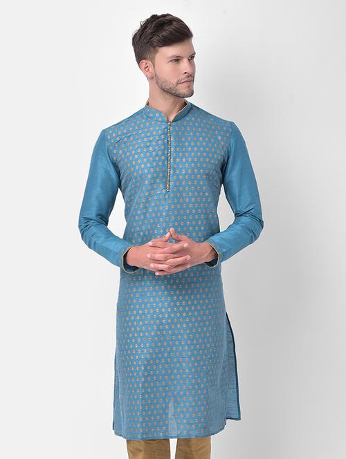 men self design long kurta - 21098480 -  Standard Image - 0