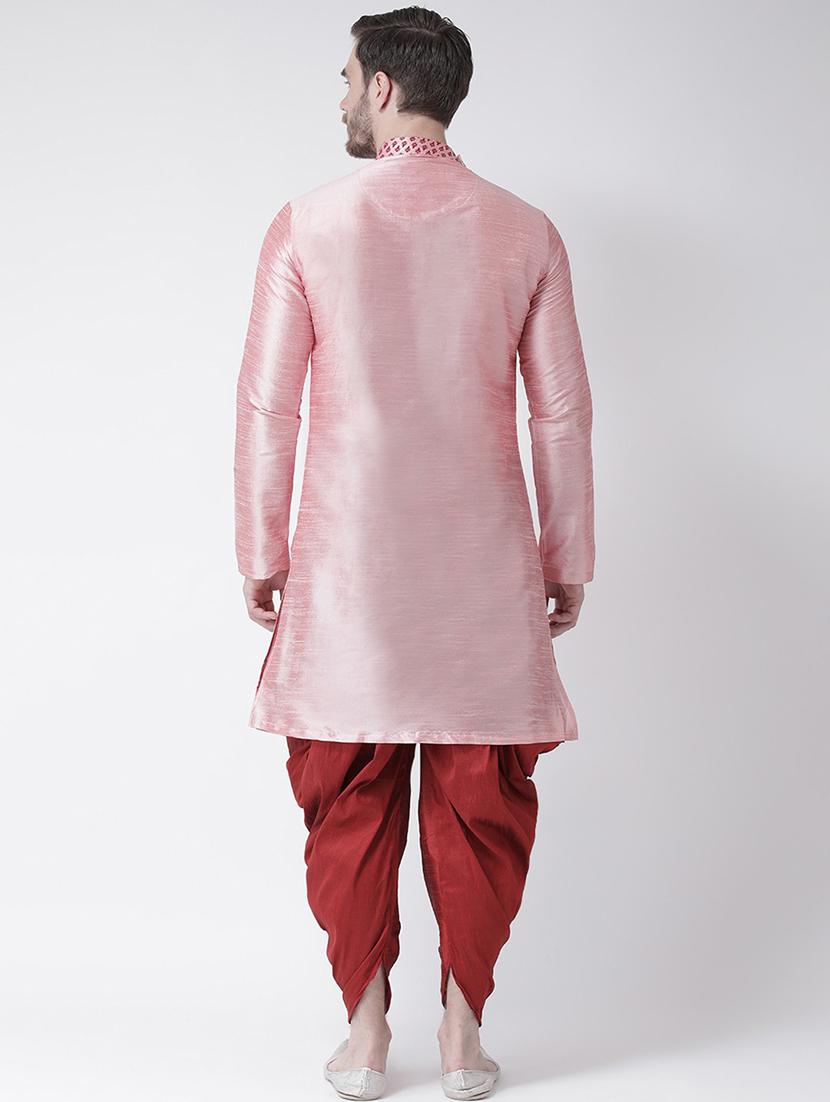 pink colored silk blend long kurtas kurta - 21098502 - Standard Image - 3
