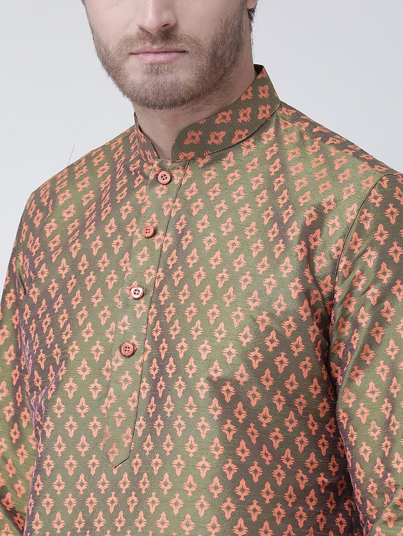 men self design long regular fit kurta - 21098563 - Standard Image - 3