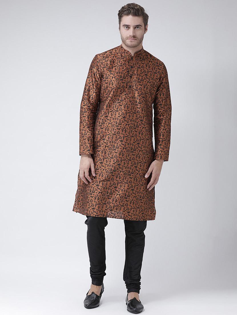 men printed regular fit long kurta - 21098569 - Zoom Image - 0