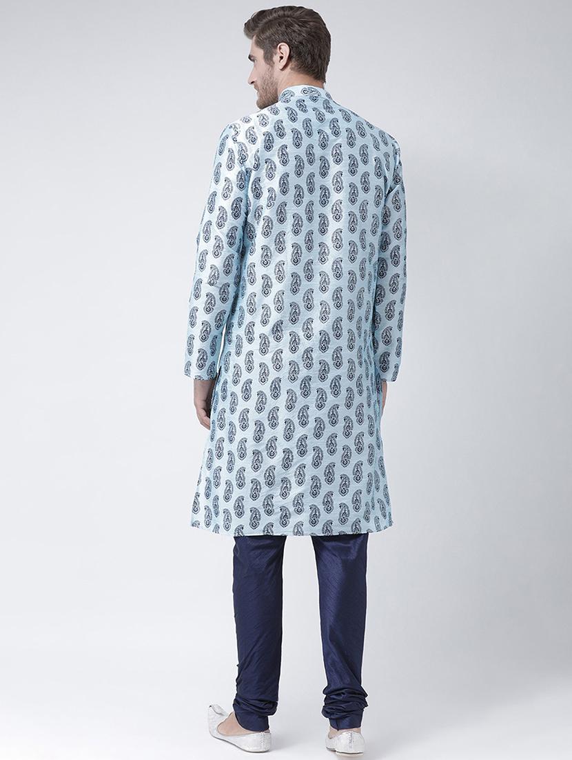 men printed regular long kurta - 21098574 - Standard Image - 3
