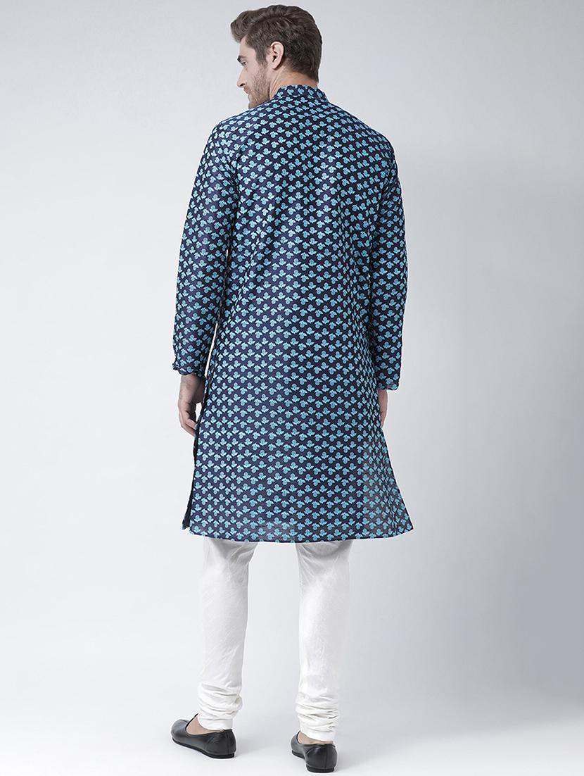men printed regular long kurta - 21098581 - Standard Image - 3