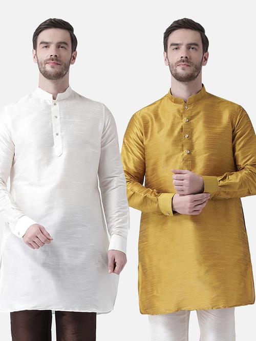 men self designed pathani kurta combo - 21098790 - Standard Image - 0