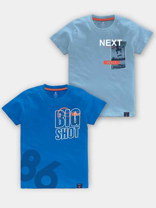 pack of 2 multi coloured printed t-shirt - 21098945 -  Standard Image - 0