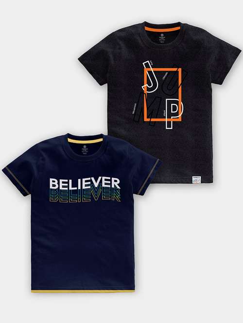 pack of 2 multi coloured printed t-shirt - 21098967 -  Standard Image - 0