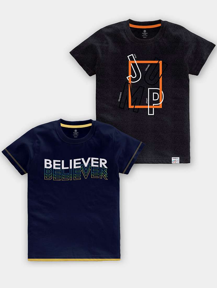 pack of 2 multi coloured printed t-shirt - 21098967 -  Zoom Image - 0