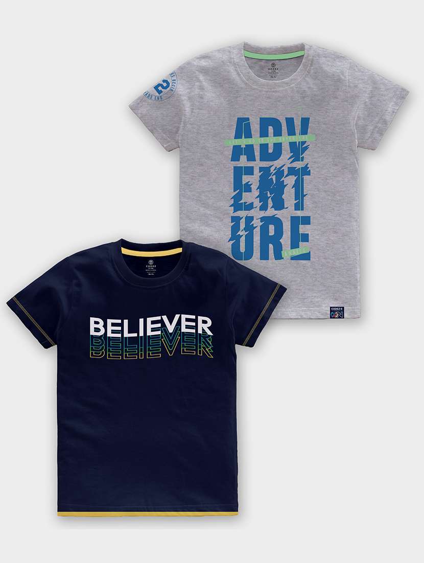 pack of 2 multi coloured printed t-shirt - 21098970 -  Zoom Image - 0