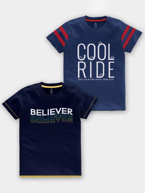 boys pack of 2 round neck t-shirts - 21098973 - Standard Image - 0