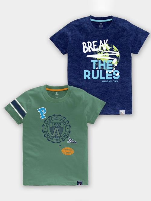 pack of 2 multi colored printed t-shirt - 21098988 - Standard Image - 0